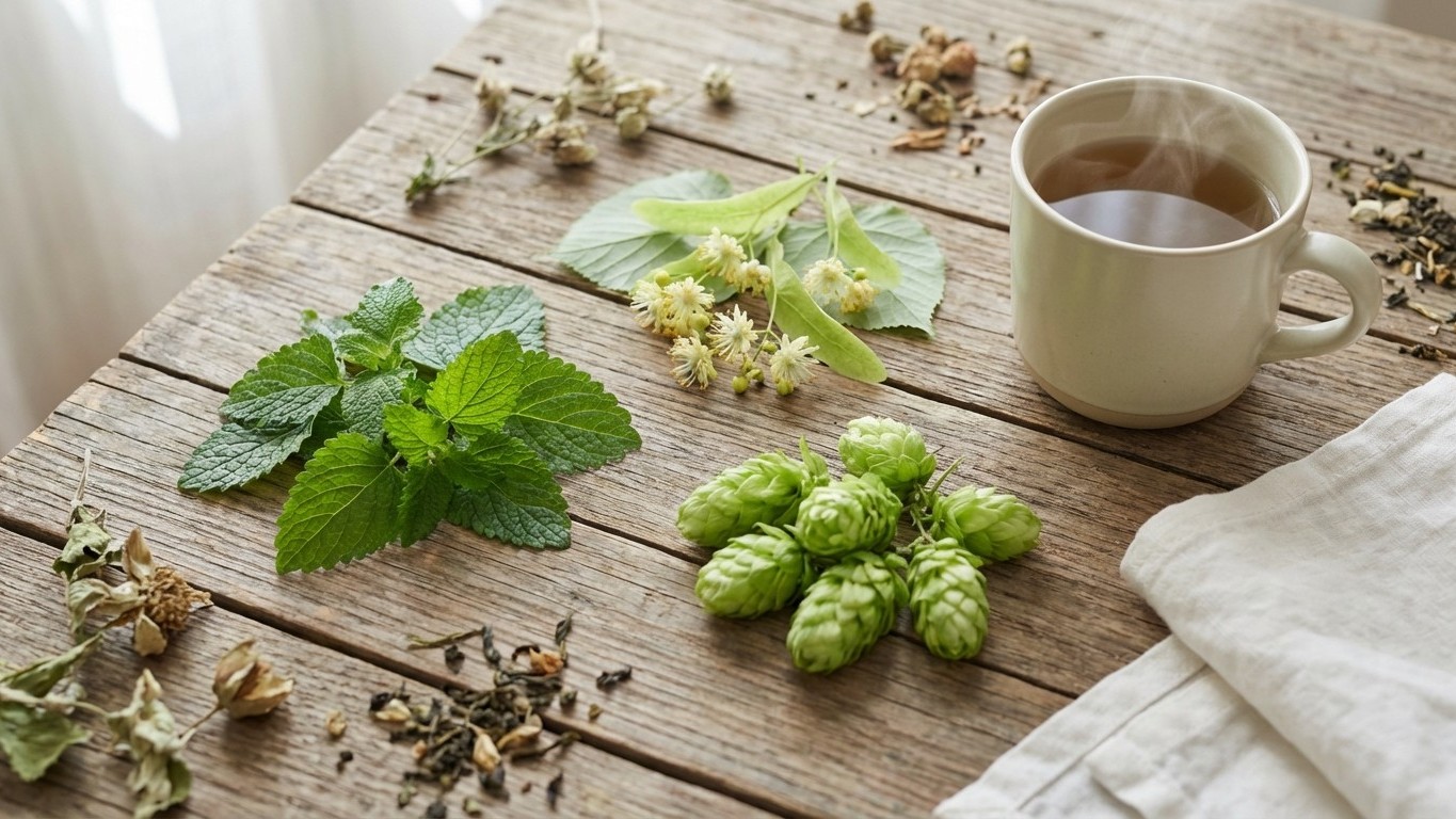 Mélisse, tilleul, houblon : les plantes sous-cotées pour le sommeil (et comment les associer)