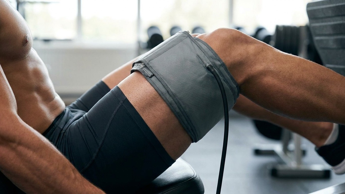 I inflated a cuff around my thigh and dropped to a quarter of my usual load just to spare my knee: four weeks later, the t...