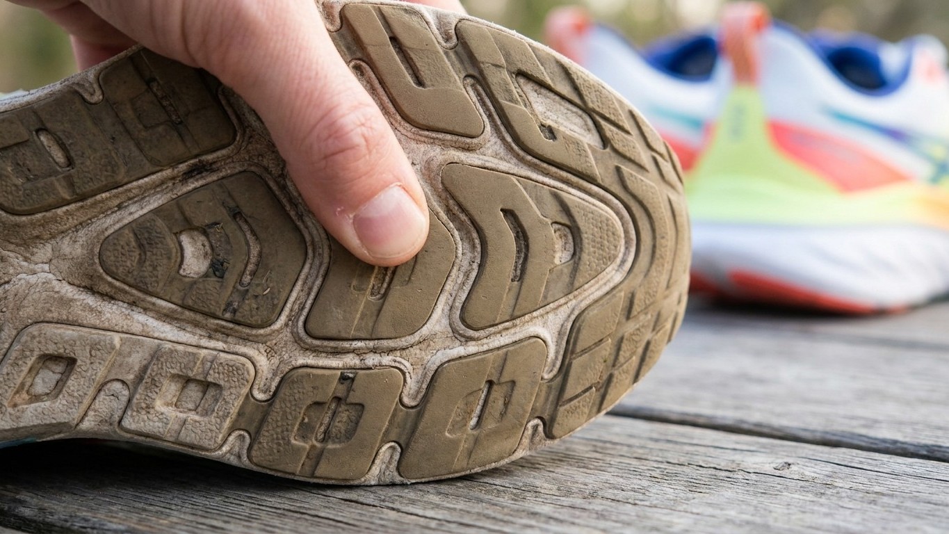 I kept running in the same trainers just because the outsole still looked new: the morning my shin refused to settle, I un...