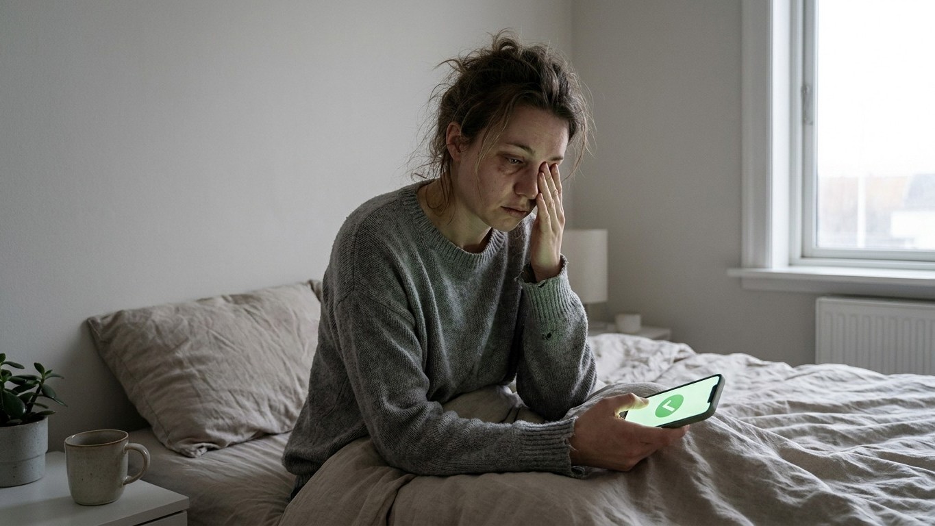 I took a sleeping tablet after every late session just to drop off faster: eight full hours on the tracker, and I understo...
