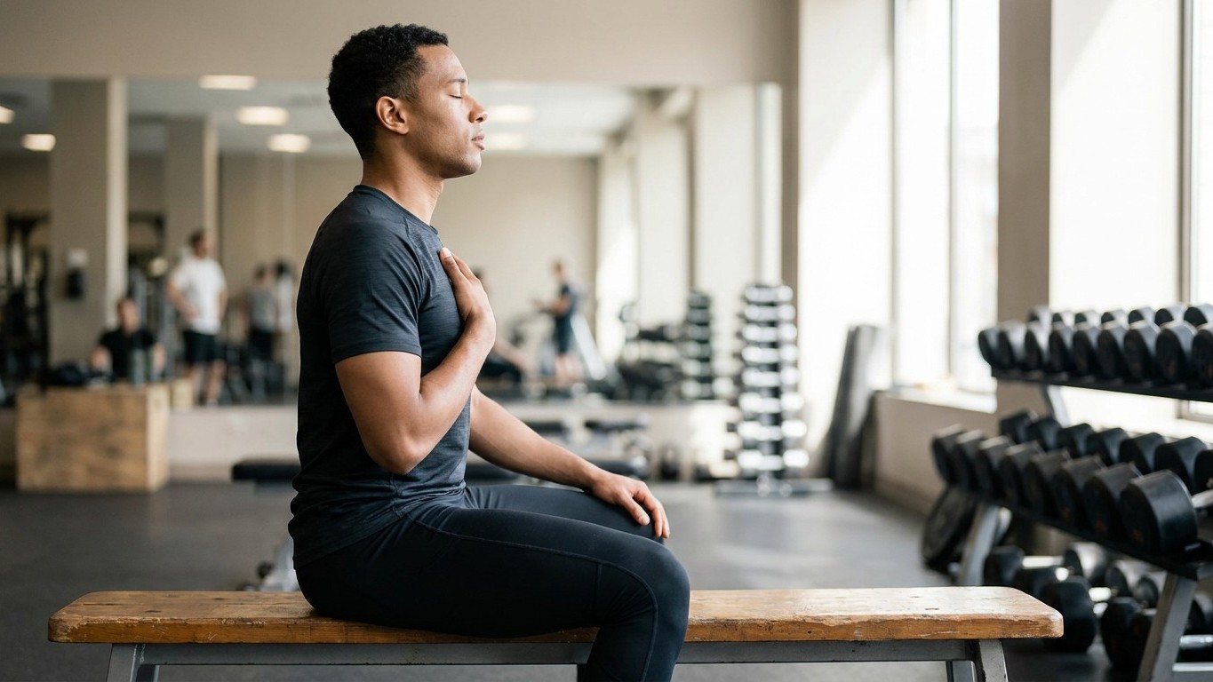 It's over for scrolling your phone between sets: this one breathing pace brings the heart rate down faster than sitting still