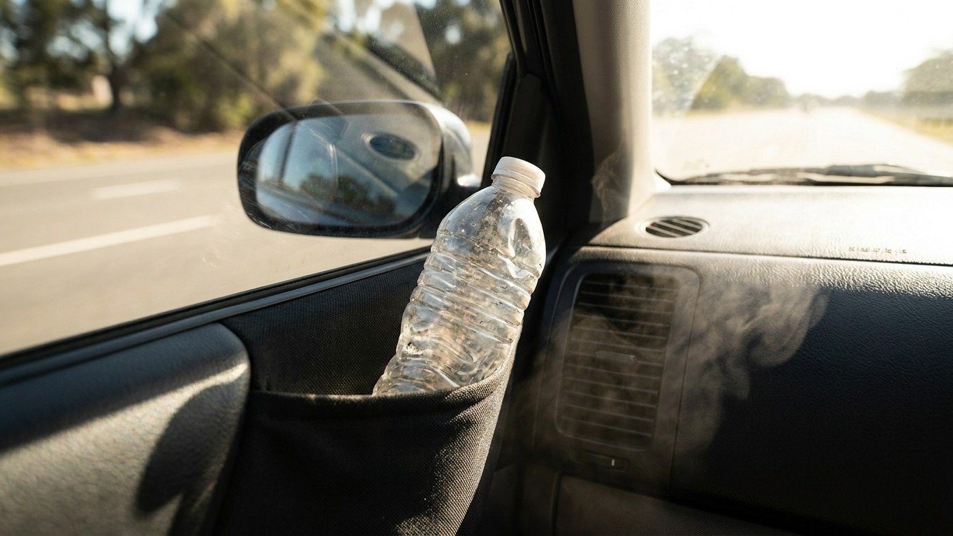 'My passengers laugh at my metal bottle': what 38°C does to the plastic one in the door pocket has just been measured