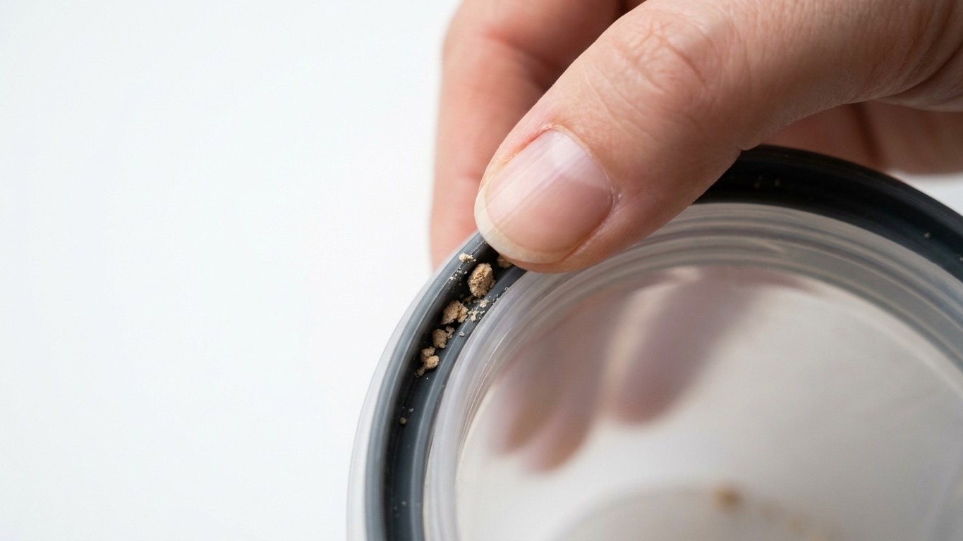 Pull the rubber seal out of your shaker lid and run a fingernail along the groove: it's the test food-safety inspectors do...